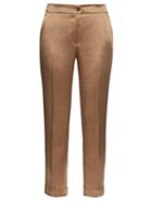 Etro High-rise Cigarette-leg Satin Trousers