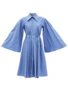 Palmer/harding Palmer//harding - Generous Affection Cotton-poplin Shirt Dress - Womens - Blue Stripe