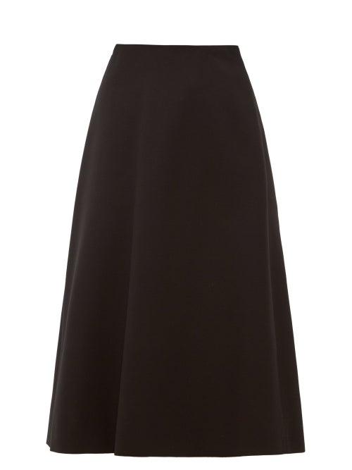 Matchesfashion.com Balenciaga - A Line Virgin Wool Gabardine Skirt - Womens - Black