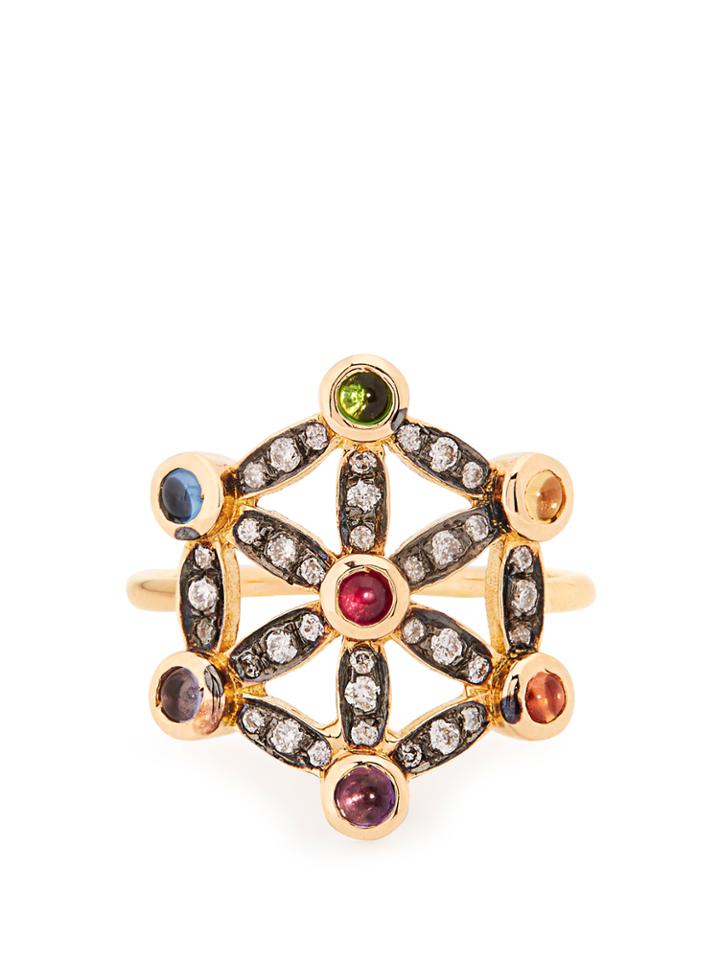 Noor Fares Diamond, Multi-stone & Yellow-gold Pinky Ring