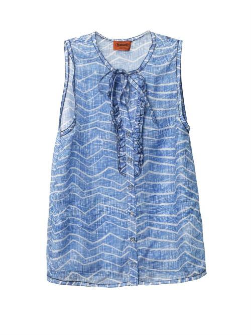 Missoni Zigzag Print Silk-crepe Blouse