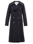 Wales Bonner - Double-breasted Wool-blend Coat - Mens - Navy