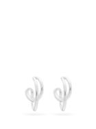 Matchesfashion.com Charlotte Chesnais - Mini Initial Rhodium-plated Silver Hoop Earrings - Womens - Silver