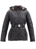 Matchesfashion.com Fendi - Reversible Ff-logo Hooded Down Ski Jacket - Womens - Black