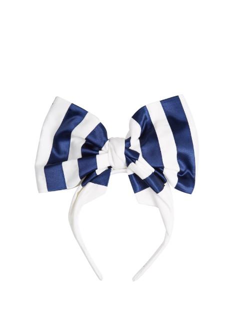 Benoît Missolin Betty Satin And Cotton Striped Headband