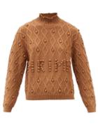 Shrimps - Cornelia Bobble-logo Merino-blend Sweater - Womens - Camel