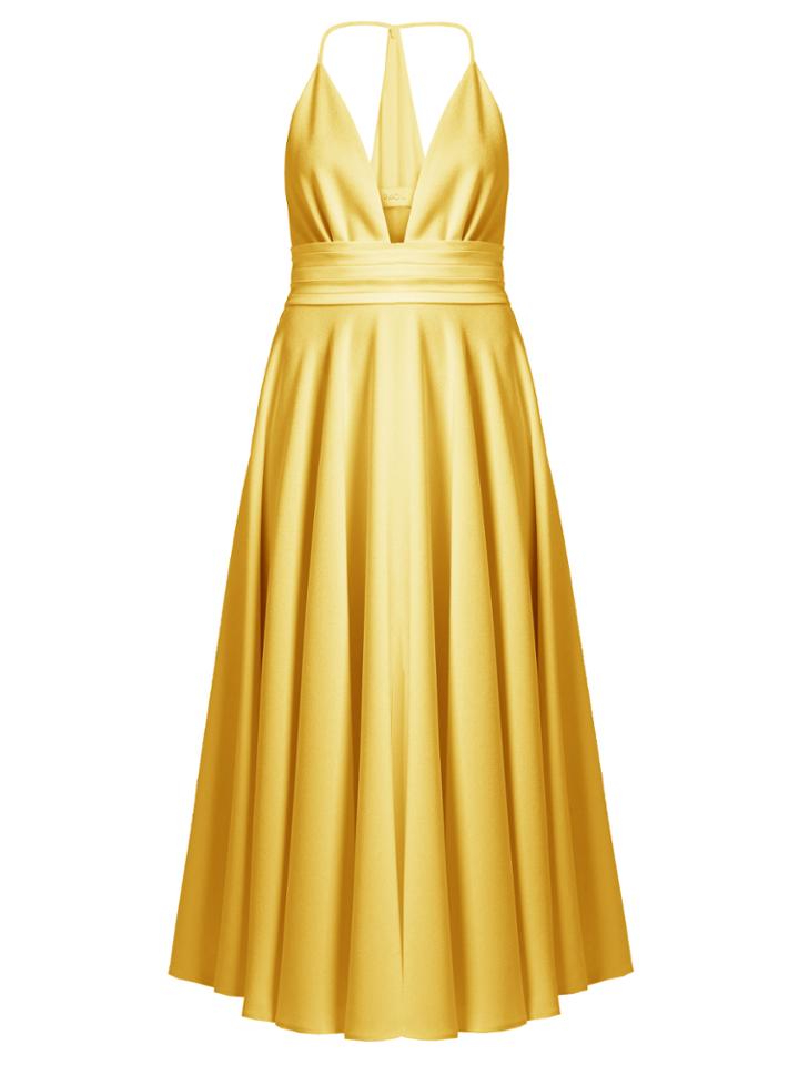Racil Bianca Halterneck Satin Dress