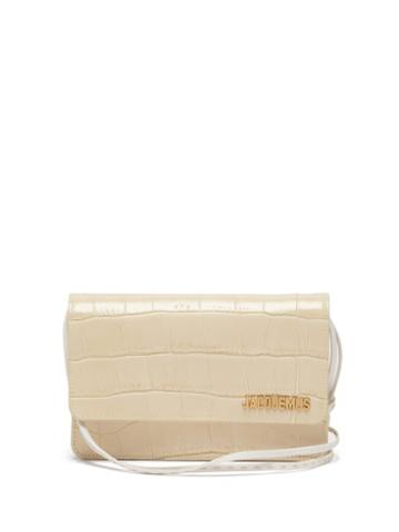 Matchesfashion.com Jacquemus - Le Sac Riviera Crocodile Effect Leather Bag - Womens - Beige Multi