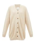 Lauren Manoogian - V-neck Alpaca Cardigan - Womens - Light Beige