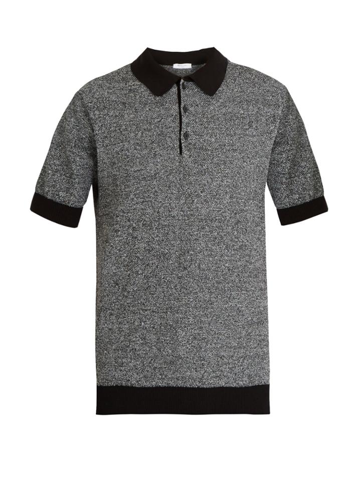 Boglioli Point-collar Waffle-knit Polo Shirt
