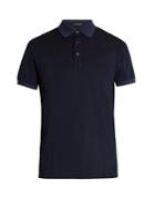 Ermenegildo Zegna Contrast-collar Cotton-piqu Polo Shirt