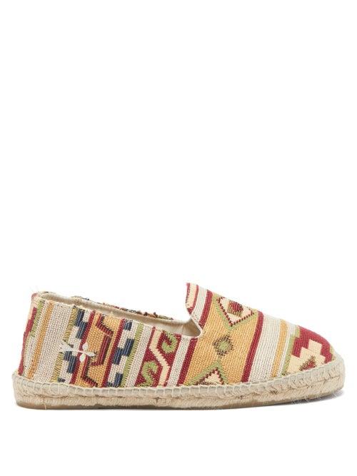Matchesfashion.com Maneb - Marrakesh Stripe-jacquard Espadrilles - Mens - Beige Stripe