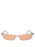 Matchesfashion.com Acne Studios - Rectangle Frame Acetate Sunglasses - Womens - Light Blue