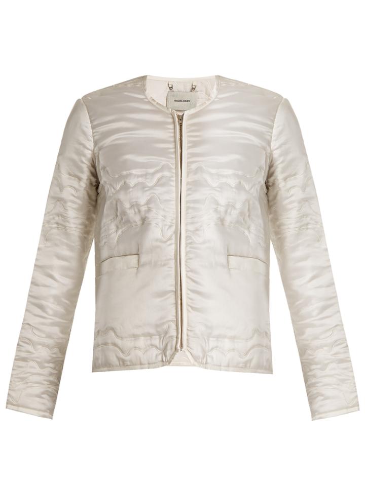 Rachel Comey Bedroom Collarless Waves-quilted Satin Jacket