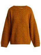 Matchesfashion.com Bottega Veneta - Dropped Sleeve Alpaca Wool Blend Sweater - Womens - Orange