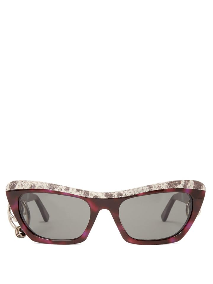 Acne Studios Dielle Cat-eye Leather And Acetate Sunglasses