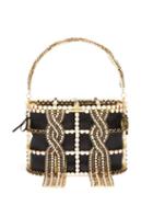 Matchesfashion.com Rosantica - Holli Tresse Crystal-embellished Caged Bag - Womens - Black And White