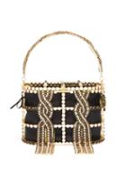 Matchesfashion.com Rosantica - Holli Tresse Crystal-embellished Caged Bag - Womens - Black And White