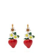 Matchesfashion.com Dolce & Gabbana - Strawberry Drop Earrings - Womens - Red