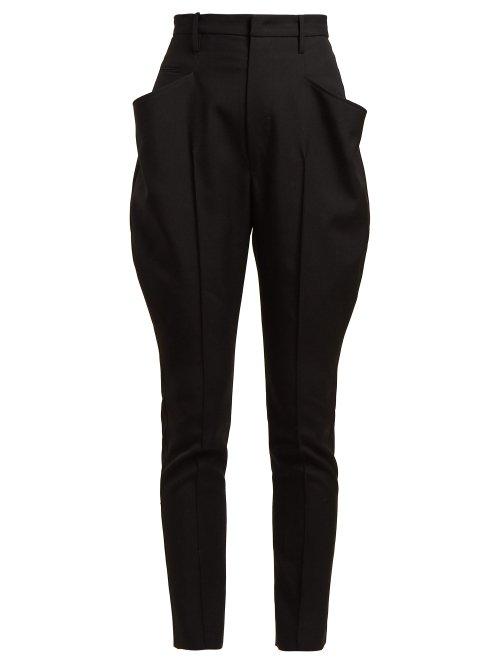 Matchesfashion.com Isabel Marant - Raith Jodhpur High Rise Cotton Trousers - Womens - Black