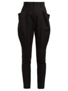 Matchesfashion.com Isabel Marant - Raith Jodhpur High Rise Cotton Trousers - Womens - Black