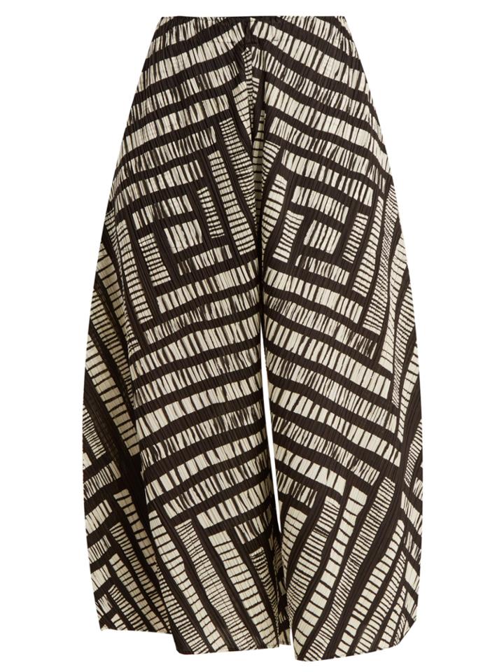 Pleats Please Issey Miyake Gucha Gucha Pleated Cropped Trousers