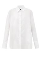 Matchesfashion.com Joseph - Dropped-hem Cotton-poplin Shirt - Womens - White