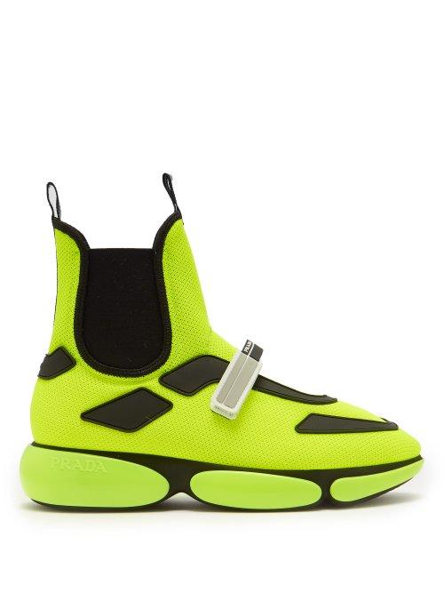 Matchesfashion.com Prada - Cloudbust High Top Trainers - Womens - Yellow