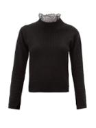 Matchesfashion.com See By Chlo - Scalloped-collar Knitted Sweater - Womens - Black