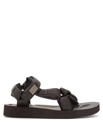 Mens Shoes Tom Wood X Suicoke - Depa Leather Sandals - Mens - Black