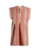 Isabel Marant Étoile Denize Striped Frayed-edge Cotton Mini Dress