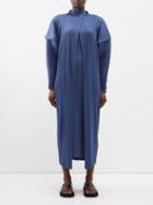 Pleats Please Issey Miyake - Technical-pleated Coat - Womens - Blue