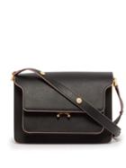 Matchesfashion.com Marni - Medium Trunk Leather Shoulder Bag - Womens - Black Multi