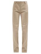Matchesfashion.com Summa - Gingham Cotton Blend Twill Trousers - Womens - Cream Multi