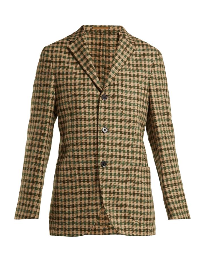 Holiday Checked Wool Blazer