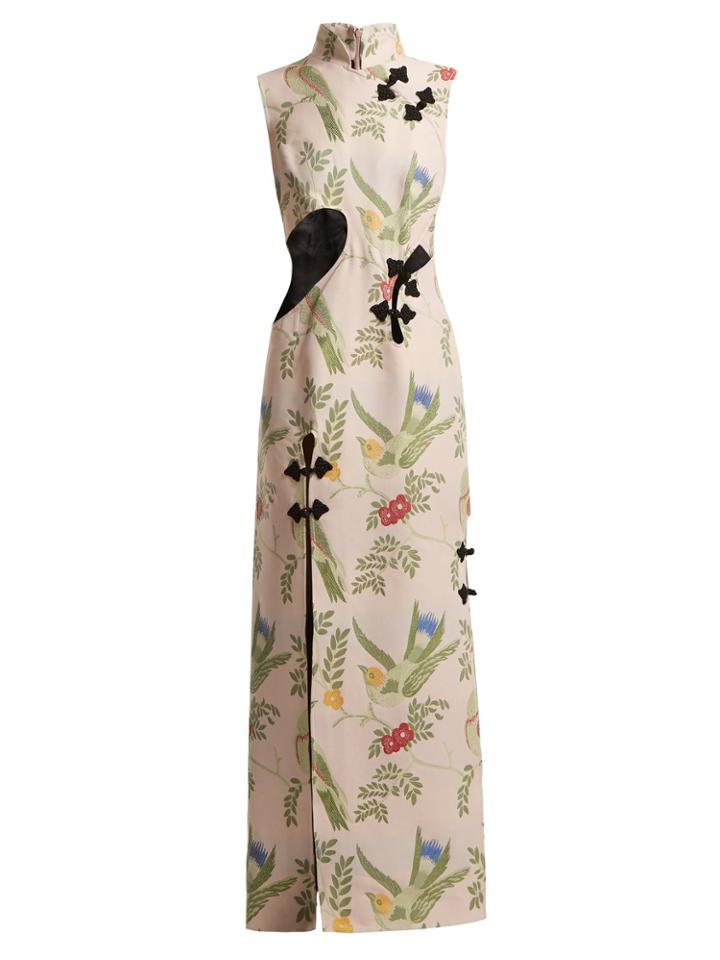 Marques'almeida Bird Brocade Cut-out Gown