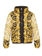 Matchesfashion.com Versace - Baroque Print Hooded Jacket - Mens - Gold Multi