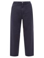 Matchesfashion.com Barena Venezia - Mezorio Cropped Cotton Trousers - Mens - Blue