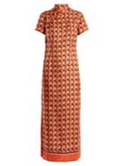 F.r.s - For Restless Sleepers Eutenea Geometric-print Silk-twill Dress