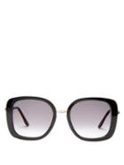 Matchesfashion.com Cartier Eyewear - Trinity Oversized Square Acetate Sunglasses - Womens - Black Grey