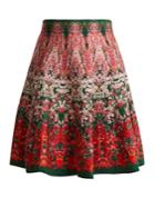 Alexander Mcqueen Flowerbed Jacquard-knit Mini Skirt