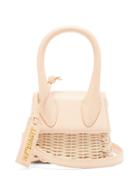 Matchesfashion.com Jacquemus - Chiquito Leather And Wicker Cross-body Bag - Womens - Beige Multi