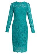 Matchesfashion.com Dolce & Gabbana - Cordonetto Lace Dress - Womens - Blue
