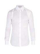 Matchesfashion.com Alexander Mcqueen - Harness Cotton Blend Shirt - Mens - White
