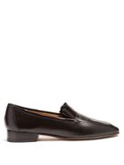 The Row Adam Pleated Leather Loafers