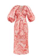 Mara Hoffman - Fila Printed Organic-cotton Dress - Womens - Red Print