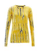 Ladies Rtw Proenza Schouler - Tie-dyed Cotton-jersey Long-sleeved T-shirt - Womens - Yellow