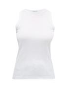 Matchesfashion.com Aries - Ribbed Cotton Jersey Tank Top - Womens - White
