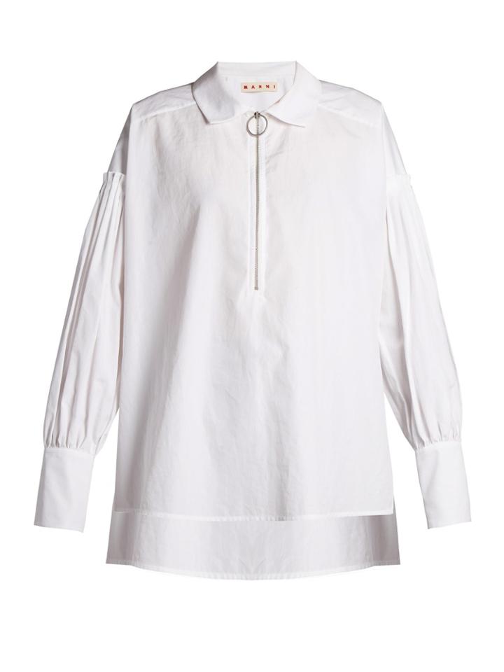 Marni Pleated Cotton Shirt