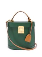 Matchesfashion.com Mark Cross - Benchley Saffiano Leather Shoulder Bag - Womens - Green Multi